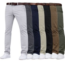 Men's Slim-Fit Chinos Belted
