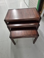 Vintage Rose and Teak Nest of