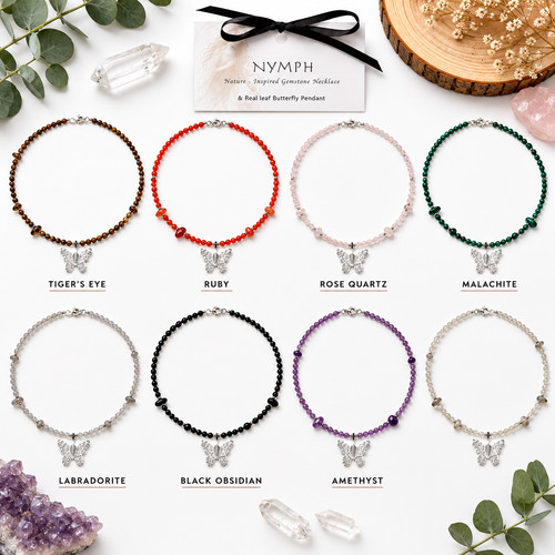 Natural gemstone necklace - natural,