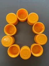 Thermostatic Radiator Valve Decorators Screw Cap (Orange) x 10