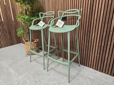 Phillipe Starck Kartell Masters Bar Stools In Mid Green RRP-£738
