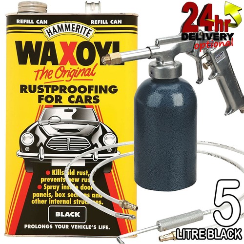 Hammerite 5litre black - 5litre, waxoyl