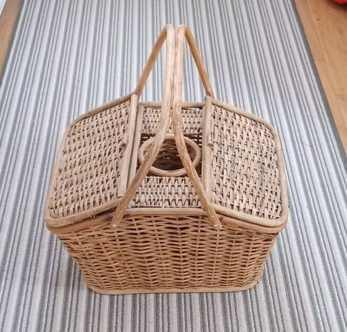 Rare mid century wicker picnic - rare,