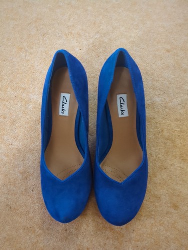 Clarks royal blue suede comfy - blue,