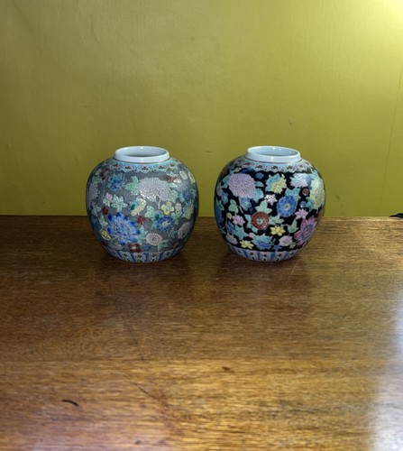 Chinese millefleur ginger jars - chinese,