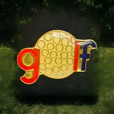 Vintage Colourful Golf Enamel Pin Badge.VGC. Loverly Present For Golfers. V10 53
