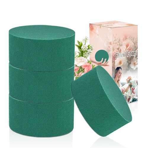 Green floral foam - floral, round