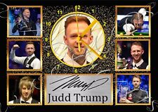 Judd Trump art print snooker cue table A4  signed