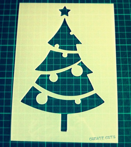 Christmas tree stencil xmas - christmas,