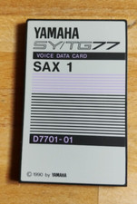 Yamaha SY77 SAX 1 Voice Data Card D7701-01