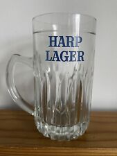 Vintage Half Pint Harp Lager Glass With Etched Crown Mark - Home Bar/Pub