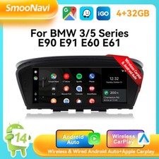 Apple Carplay 32GB Car Stereo Android 14 GPS For BMW 5/3 Series CCC E60 E61 E63