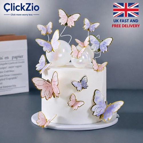 10pcs butterfly cake topper - cake, 3d