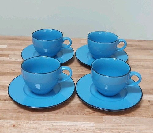 Rayware blue cups saucers - blue,