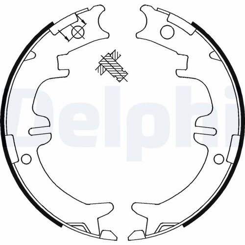 Brake shoe set parking - brake,