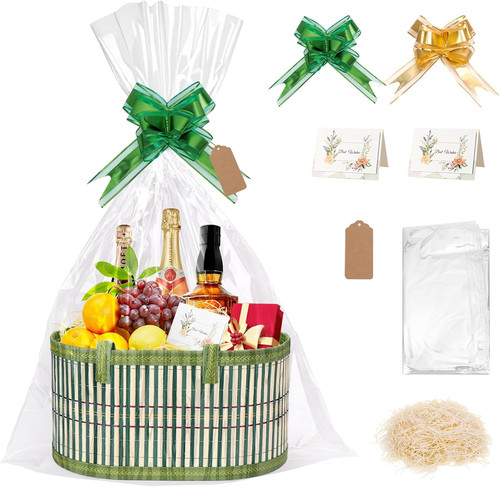 Empty hamper basket green - empty,