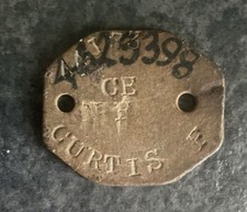 Original WW2 Fibre  Dog Tag