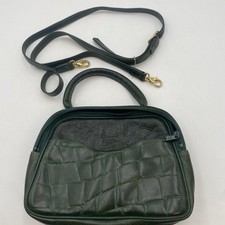 Texier France Small Dark Green Hand/Shoulder Bag                             L13