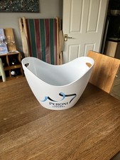 Peroni Nastro Azzurro Large Beer Ice Bucket White Acrylic Man Cave H26cm x L35cm