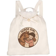 'Horse Girl' Canvas Rucksack /