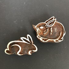 Rabbit Bunny Wooden Fabric