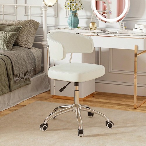 White leather ergonomic - white,
