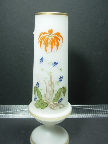 Unusual shaped white glass - shaped,