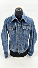1970s Levis Denim Jacket Orange Tab Type III Trucker western Mens 40 Medium