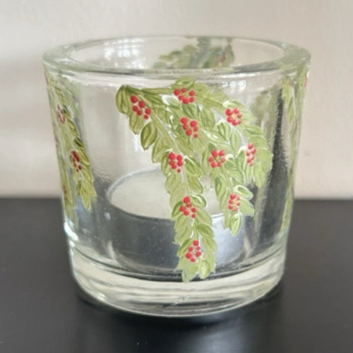 Clear glass hand - clear, painted