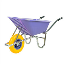 KCT 110L PURPLE WHEELBARROW - GARDEN BUILDERS HEAVY DUTY WITH REINFORCED TYRE