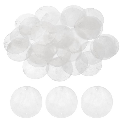 100pcs 50mm round capiz - 50mm, sea