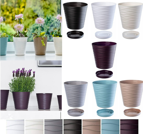 Flowerpot round plastic plant - round,