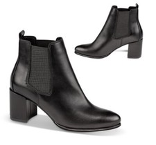 Womens Block Heel Ankle Black
