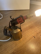 Vintage antique lamp blow torch converted to electric lamp 