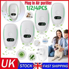 Air Purifier for Bedroom Smokers Plug-in Negative Ion Generator Pet Air Cleaner
