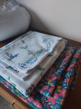 IKEA Cot Bed Set Pillowcase/Duvet cover x2 Bundle + Bottom Sheet x4 Floral/Mouse