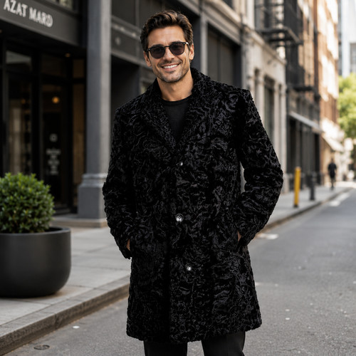 Luxury men persian lamb fur - men's,