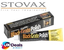 Stovax Black Grate Graphite Polish  75ML Victorian Cast Iron Stove Fire Basket