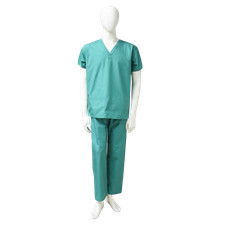 UK Medical Scrubs Unisex Doctors Uniform Nurses Tunic Trouser Dentist NHS GREEN