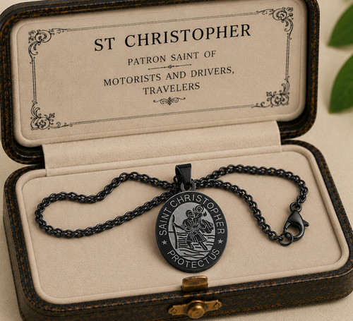 Saint christopher black - st,