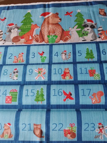 Advent calendar cotton fabric - calendar,