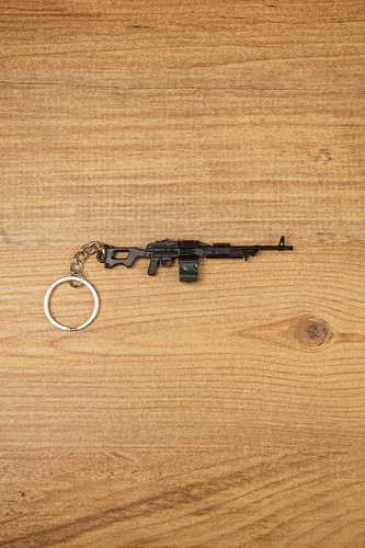 Pkm lmg metal keychain gun - lmg,