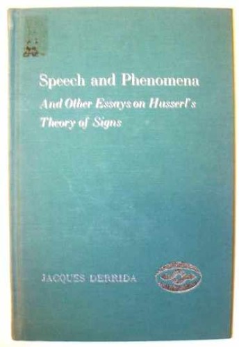 Speech and phenomena - and, :