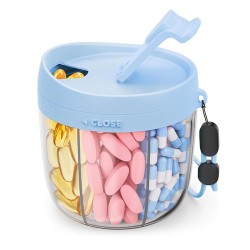 Pill organiser with large - with,
