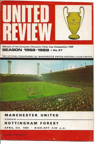 Football programme man utd - programme>man, v