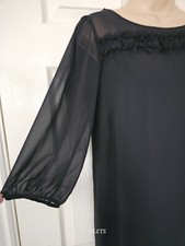 M&S Black Dress Semi Sheer