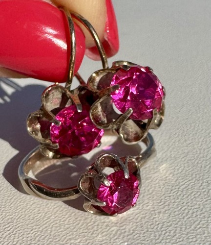 Rare vintage ussr jewelry set - ussr,