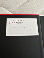 Rare Limited Edition Signed David Sylvian Err book 7/500
