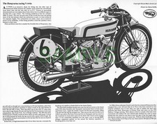 Husqvarna V-Twin 500cc racer TT 1936 framed picture Husky free p&p UK