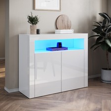 Modern white high gloss led - white,